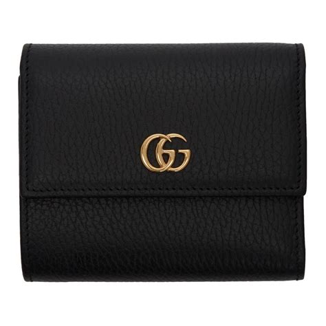 black gucci tri fold wallet|net a porter Gucci wallet.